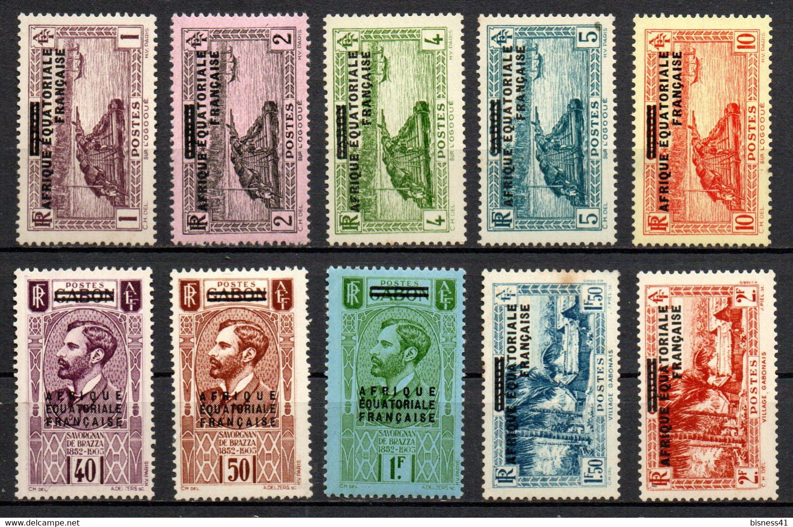 Col33 Colonie AEF Afrique  N° 17 à 26 Neuf X MH Cote : 90,00€ - Nuovi