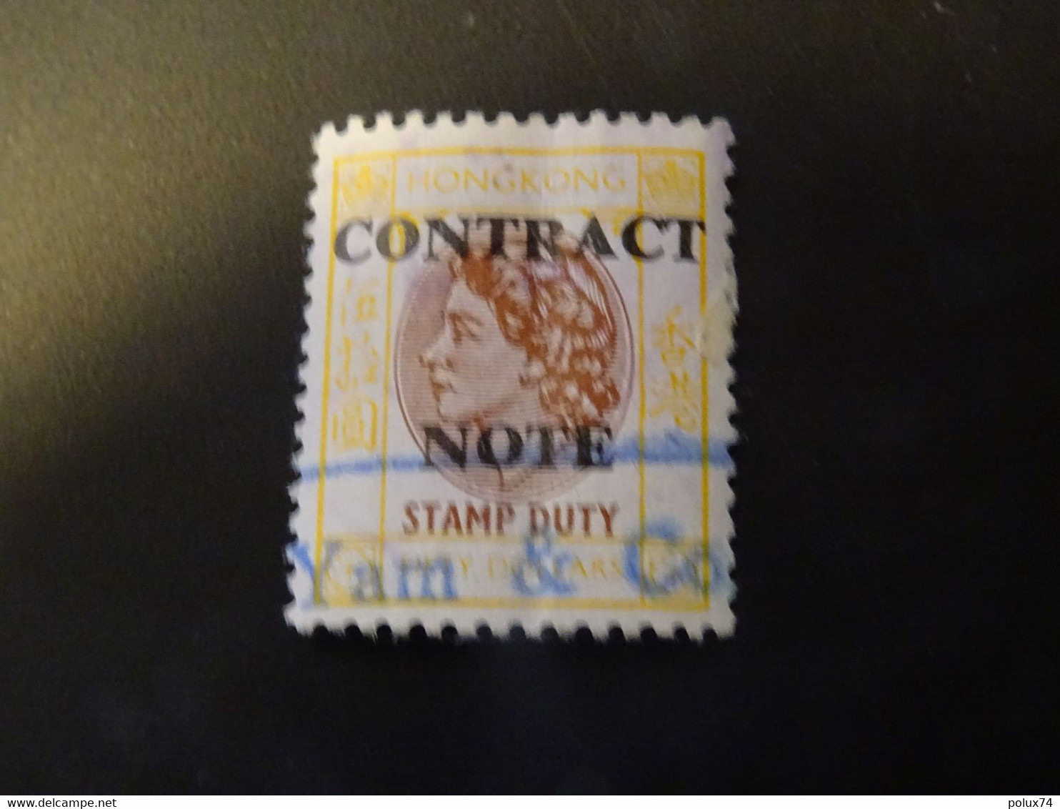 HONG KONG  Contract  Note - Used Stamps