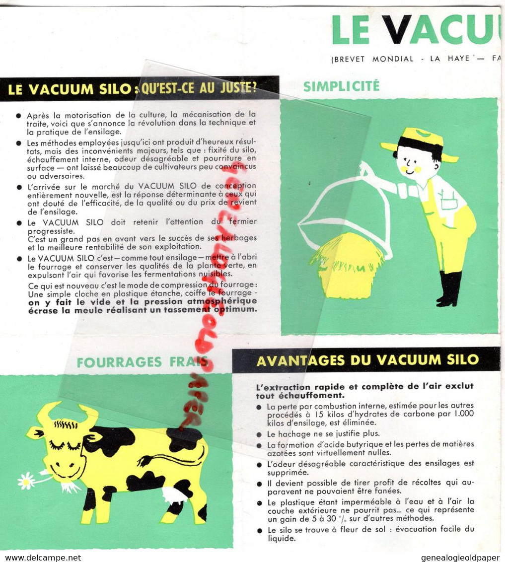 75-PARIS-PUBLICITE AGRICULTURE-TRIPETTE ET RENAUD-CONSERVATION FOURRAGES GRAINS-39 RUE J.J. ROUSSEAU-VACUUM SILO -1961 - Agriculture