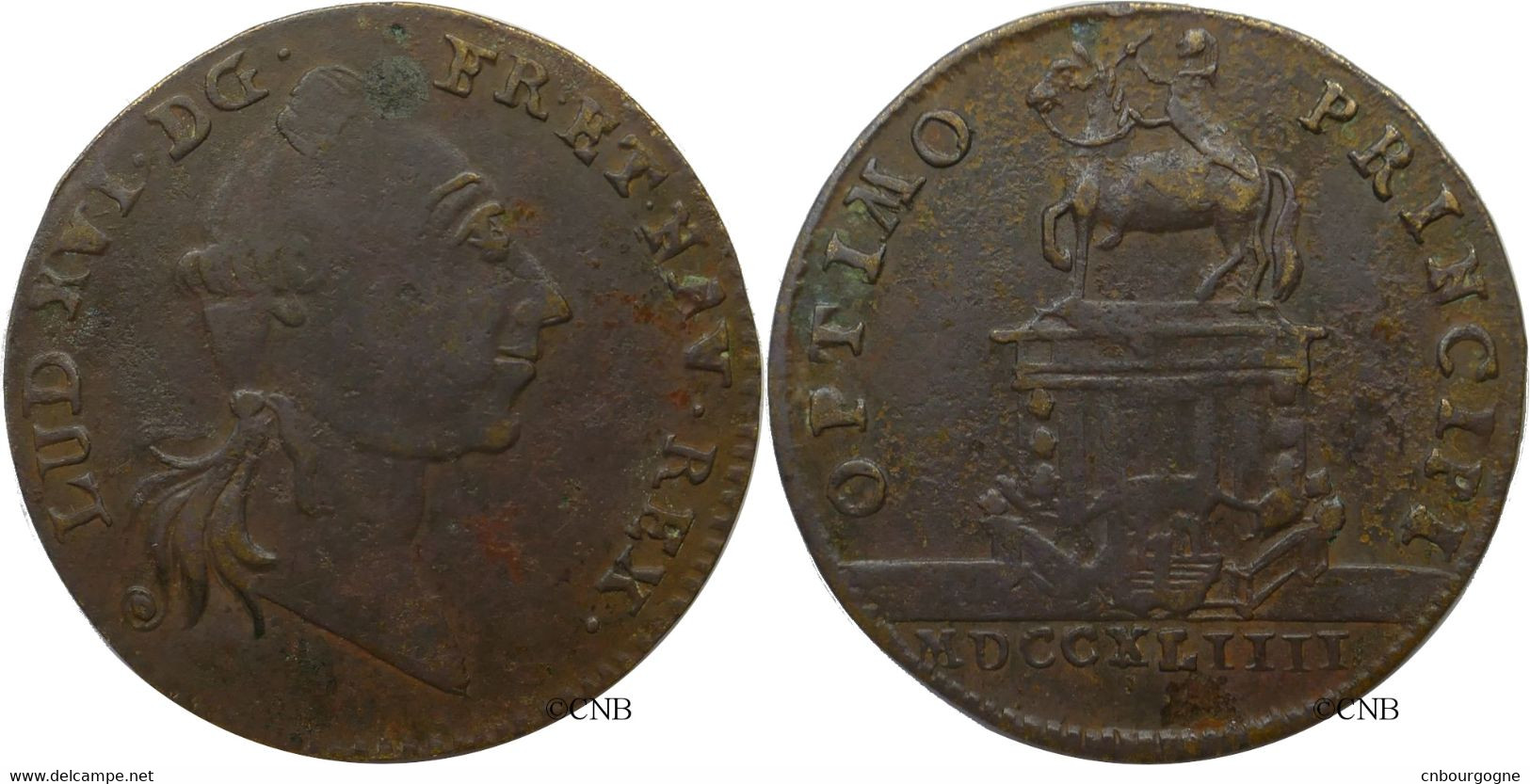 Allemagne - France - Nuremberg - Jeton De Nuremberg Louis XVI 1744 - TTB - Jet0143 - Royal/Of Nobility