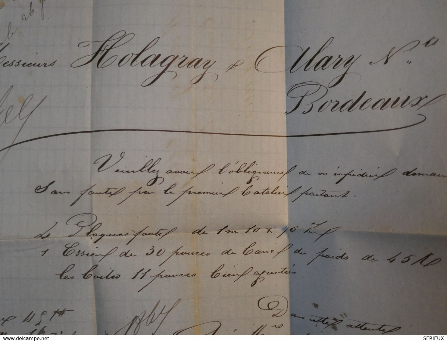 AP19 FRANCE  BELLE  LETTRE   1862 LANGON A BORDEAUX + NAP.  N°22  ++ AFFRANCH. INTERESSANT ++ - 1862 Napoléon III