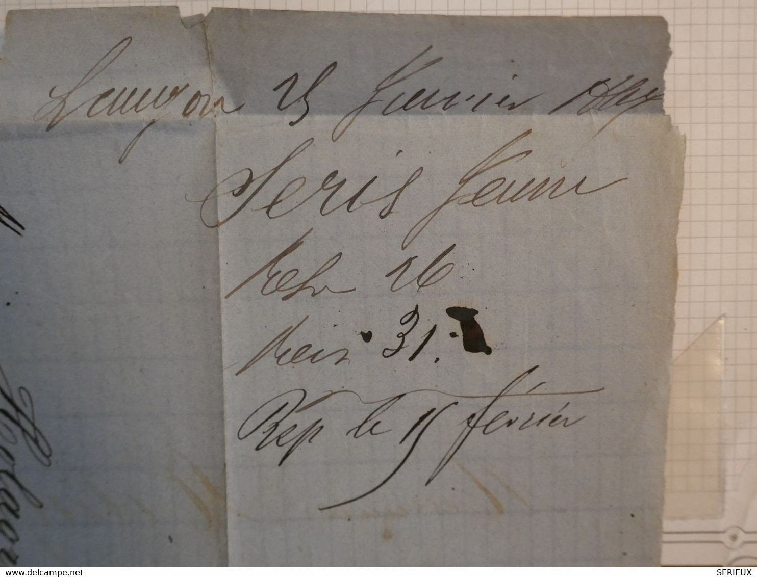 AP19 FRANCE  BELLE  LETTRE   1862 LANGON A BORDEAUX + NAP.  N°22  ++ AFFRANCH. INTERESSANT ++ - 1862 Napoléon III