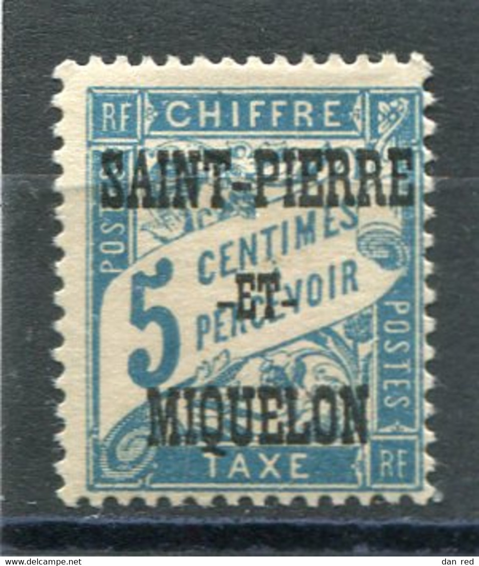 SAINT-PIERRE ET MIQUELON N° 10 *  (Taxe)  (Neuf Charnière) - Postage Due