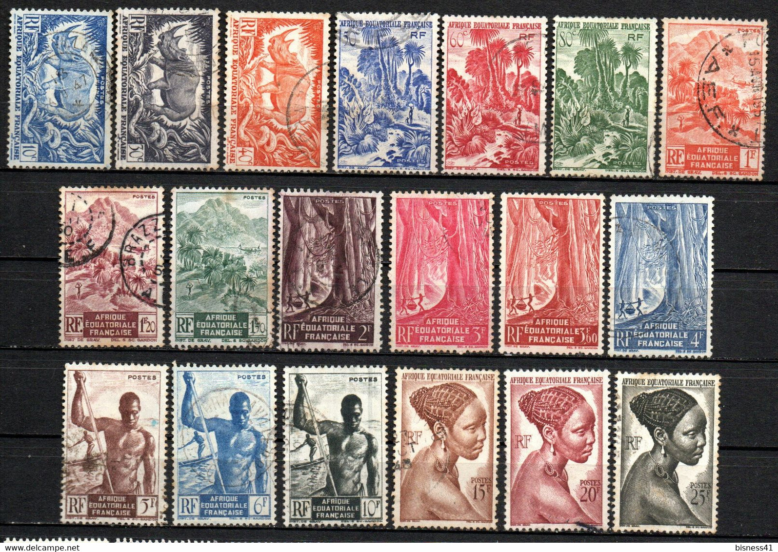 Col33 Colonie AEF Afrique  N° 208 & 226 Oblitéré  Cote : 15,00€ - Used Stamps