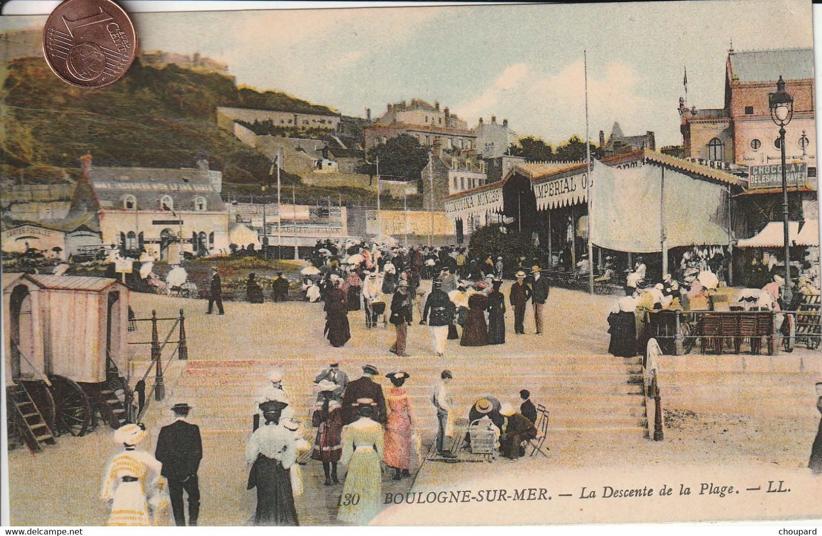 62 - Carte Postale Ancienne De BOULOGNE SUR MER    La Descente De La Plage - Boulogne Sur Mer