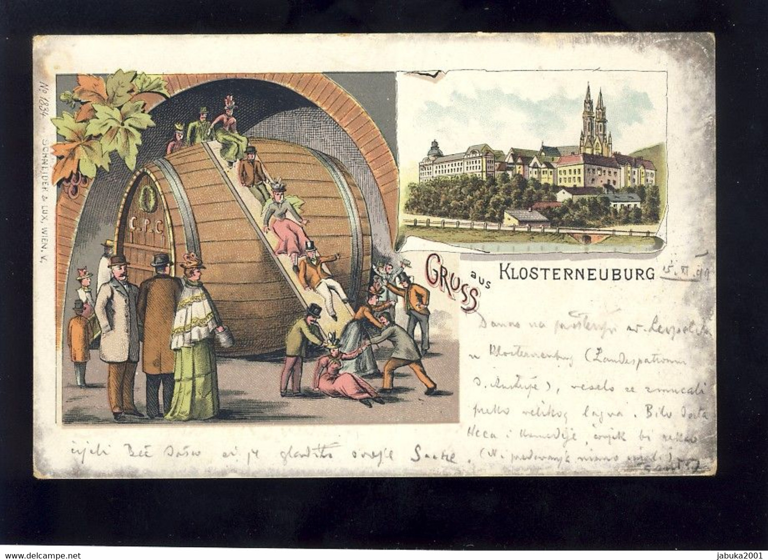 AUSTRIA GRUSS AUS KLOSTERNEUBURG OLD POSTCARD - Klosterneuburg