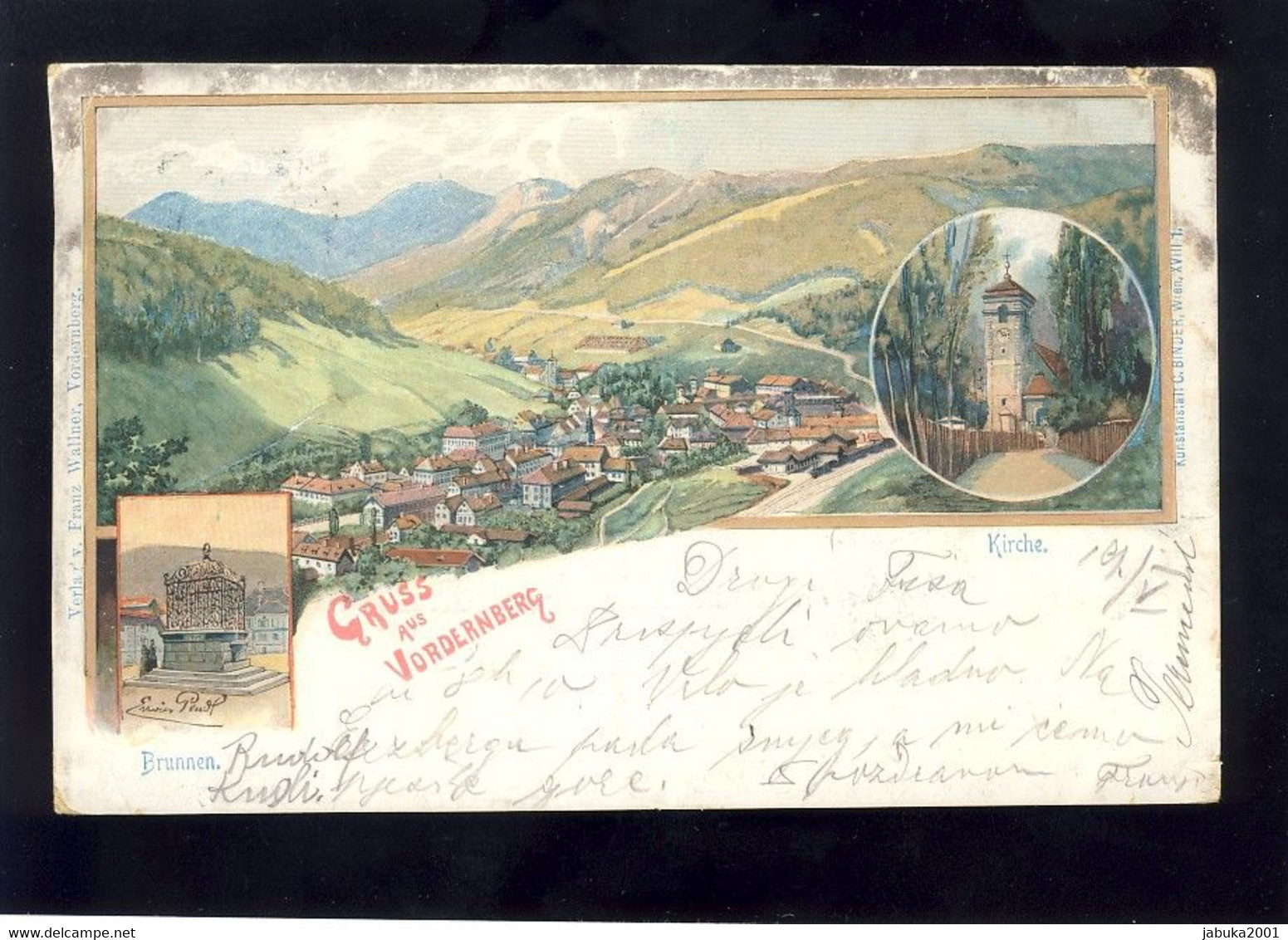 AUSTRIA GRUSS AUS VORDERNBERG OLD POSTCARD - Vordernberg