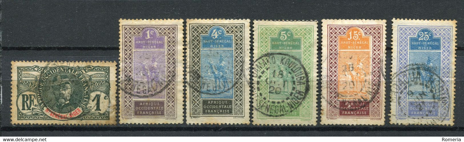 Haut Sénégal Et Niger - Petit Lot Timbres Oblitérés - Yt 1 - 18 - 20 - 21 - 23 - 25 - Used Stamps