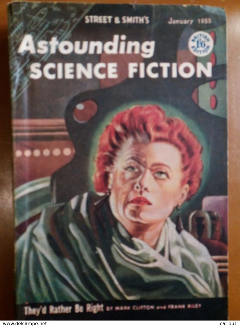 C1 ASTOUNDING Science Fiction UK BRE 01 1955 SF Pulp FREAS Lester DEL REY  Port Inclus France - Science Fiction