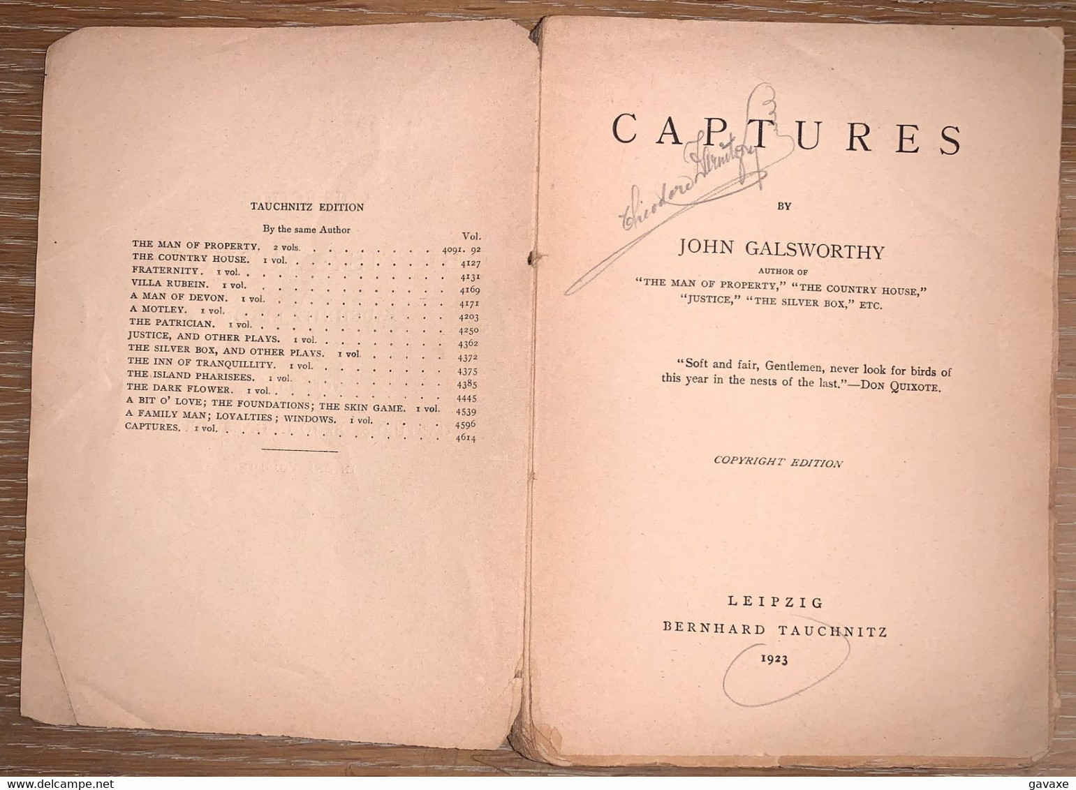 CAPTURES PAR JOHN GALSWORTHY EN ANGLAISYOUTH HEART OF DARKNESS THE END OF THE TETHER  Dent's Collected Edition 344 Pages - Cultural