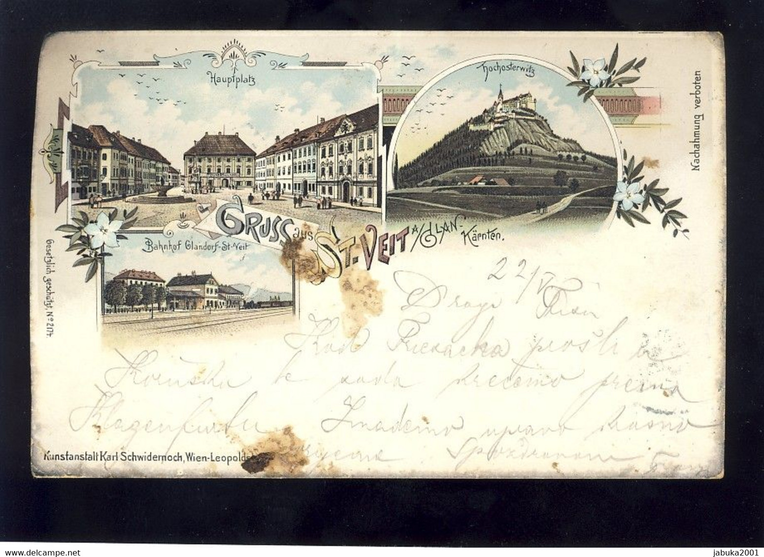 AUSTRIA GRUSS AUS ST. VEIT AN DER GLAN OLD POSTCARD - St. Veit An Der Glan