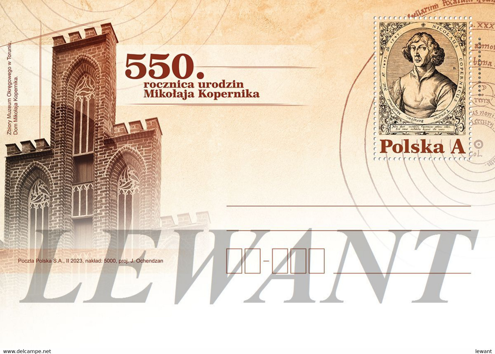 POLAND Covers 2023.02.16. Ck 114 550th Anniversary Of The Birth Of Nicolaus Copernicus - Briefe U. Dokumente