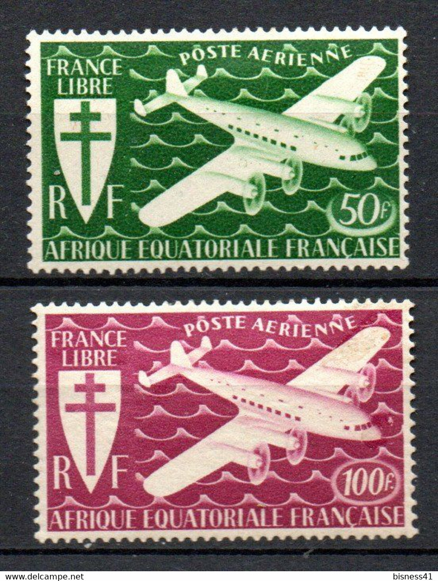 Col33 Colonie AEF Afrique  PA N° 27 & 28  Neuf X MH  Cote : 5,00€ - Neufs