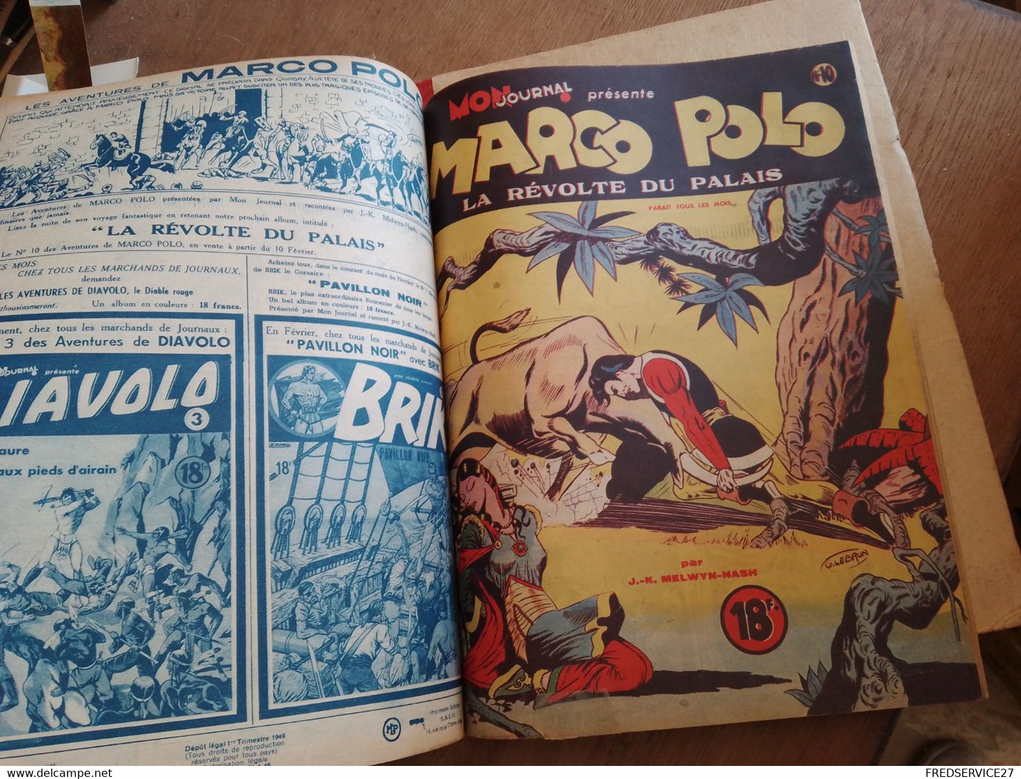 73 // MON JOURNAL MARCO POLO ALBUM N°7 (numéros De 1 à 14) /  1949 - Marco-Polo