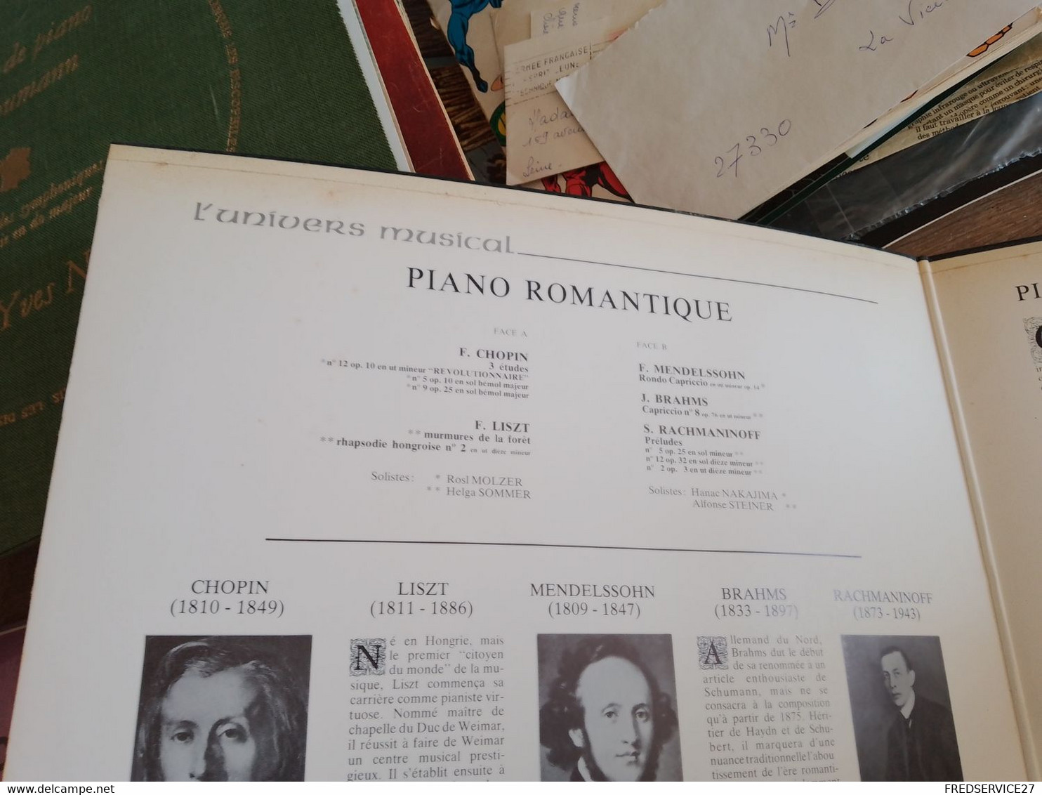 73 // PIANO ROMANTIQUE / CHOPIN LISZT MENDELSSOHN BRAHMS RACHMANINOFF - Instrumentaal