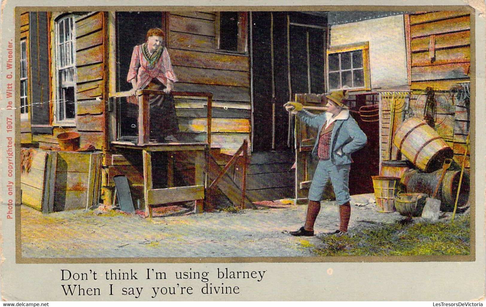 HUMOUR - Illustration - Don't Think I'm Using Blarney When I Say You're Divine- Carte Postale Ancienne - Humour