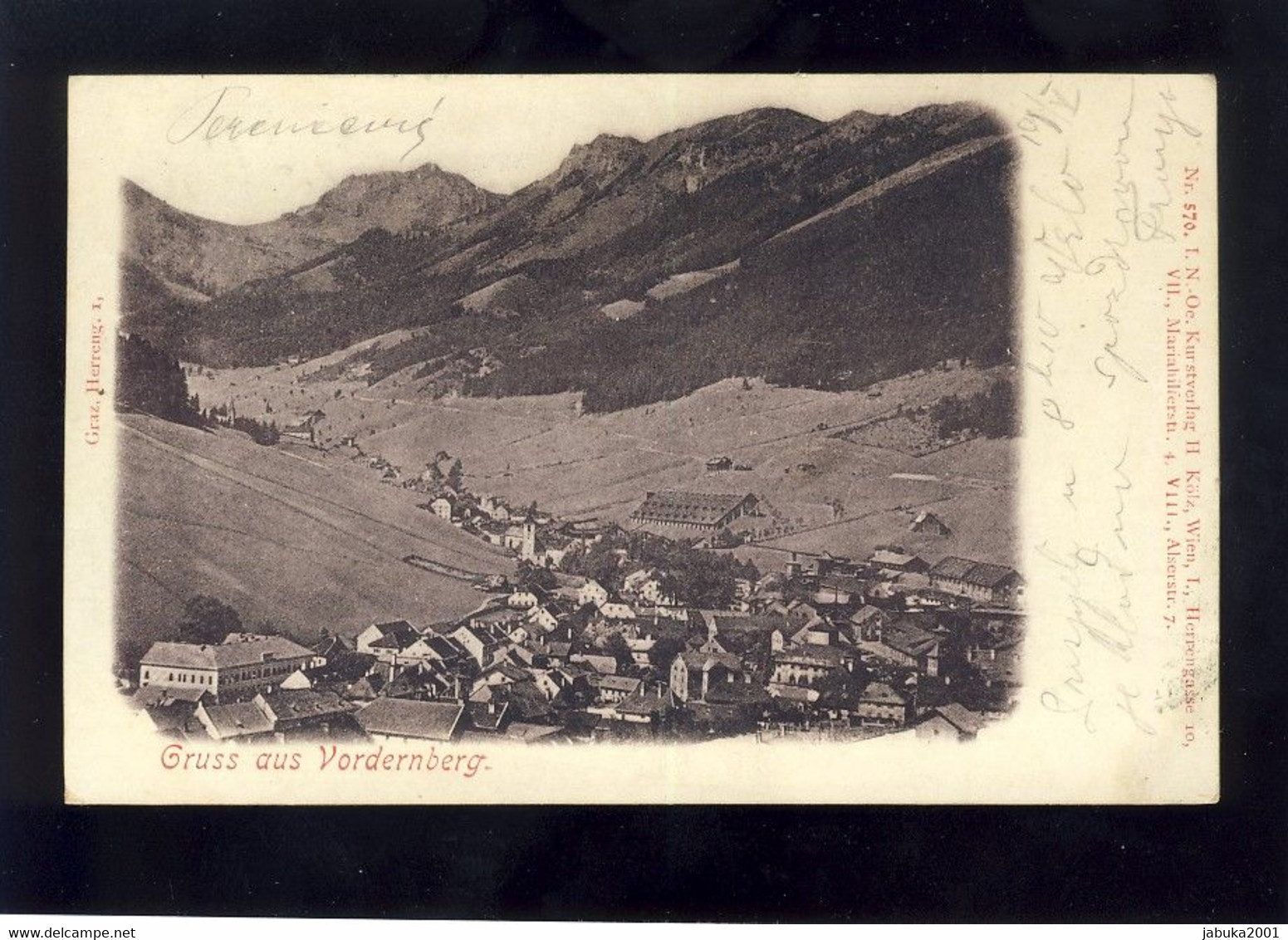 AUSTRIA GRUSS AUS VORDERNBERG OLD POSTCARD - Vordernberg