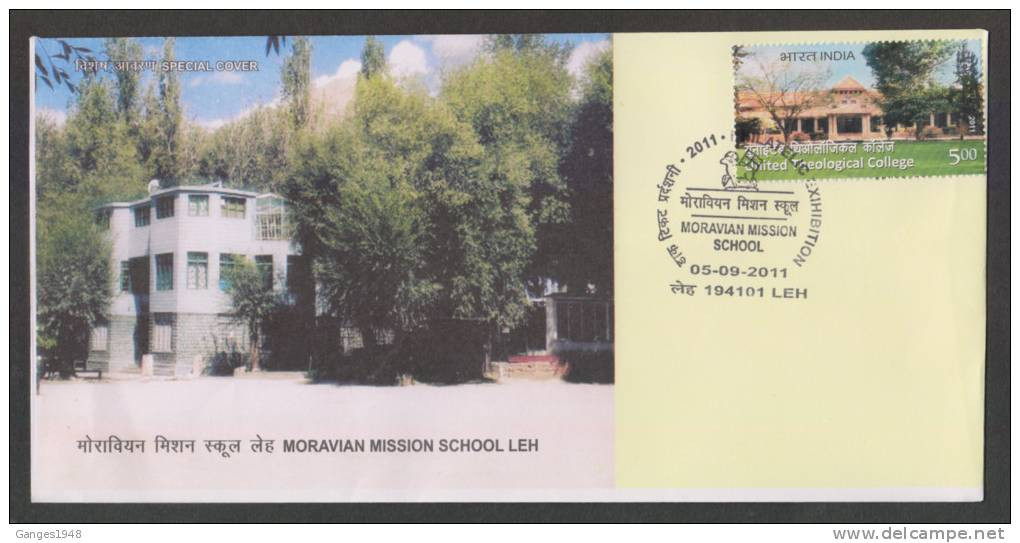 INDIA 2011 - MORAVIAN MISSION SCHOOL...LEH...LADDAKH..C OVER # 28637 Inde Indien - Lettres & Documents