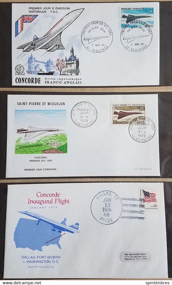 #49 Concorde aircraft onboard Carried / private correspondence / remaining post / first day covers and more