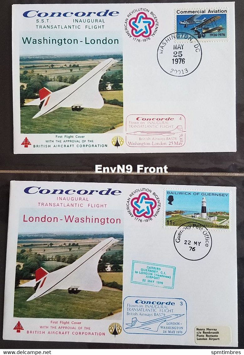 #49 Concorde aircraft onboard Carried / private correspondence / remaining post / first day covers and more