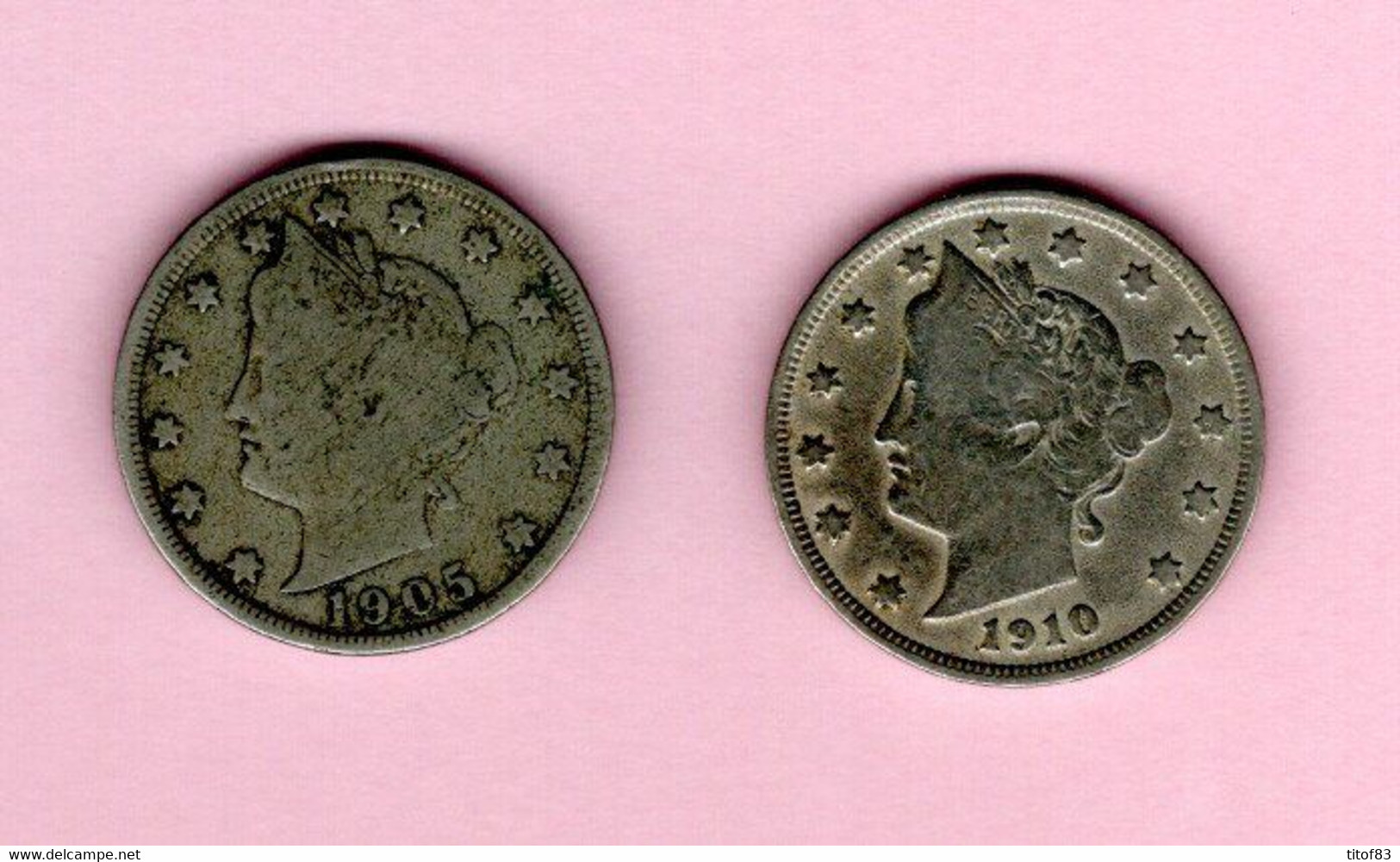 Etats-Unis / USA - 2 Pièces 5 Cents Liberty "V Cents" Nickel 1905-1910 + HAWAII, 1 Maui Dollar 1973 Chambre De Commerce - 1883-1913: Liberty