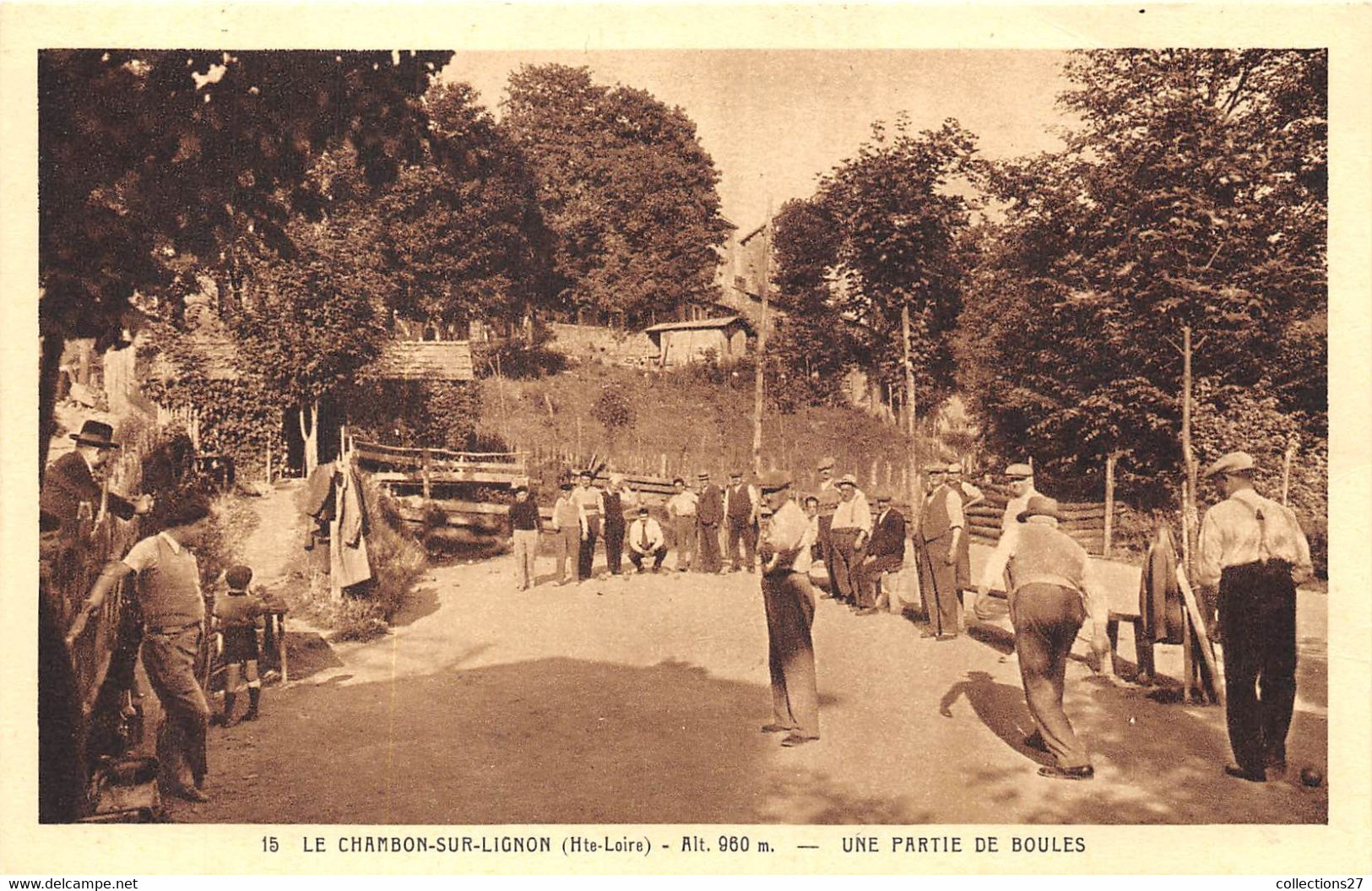 43-LE-CHAMBON-SUR-LIGNON- UNE PARTIE DE BOULES - Le Chambon-sur-Lignon