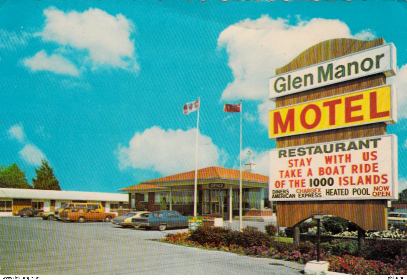 3642 – Kingston Ontario – Glen Manor Motel Restaurant – 1960-1965 Cars Voitures – Large 6 X 4 PC – VG Condition 2 Scans - Kingston