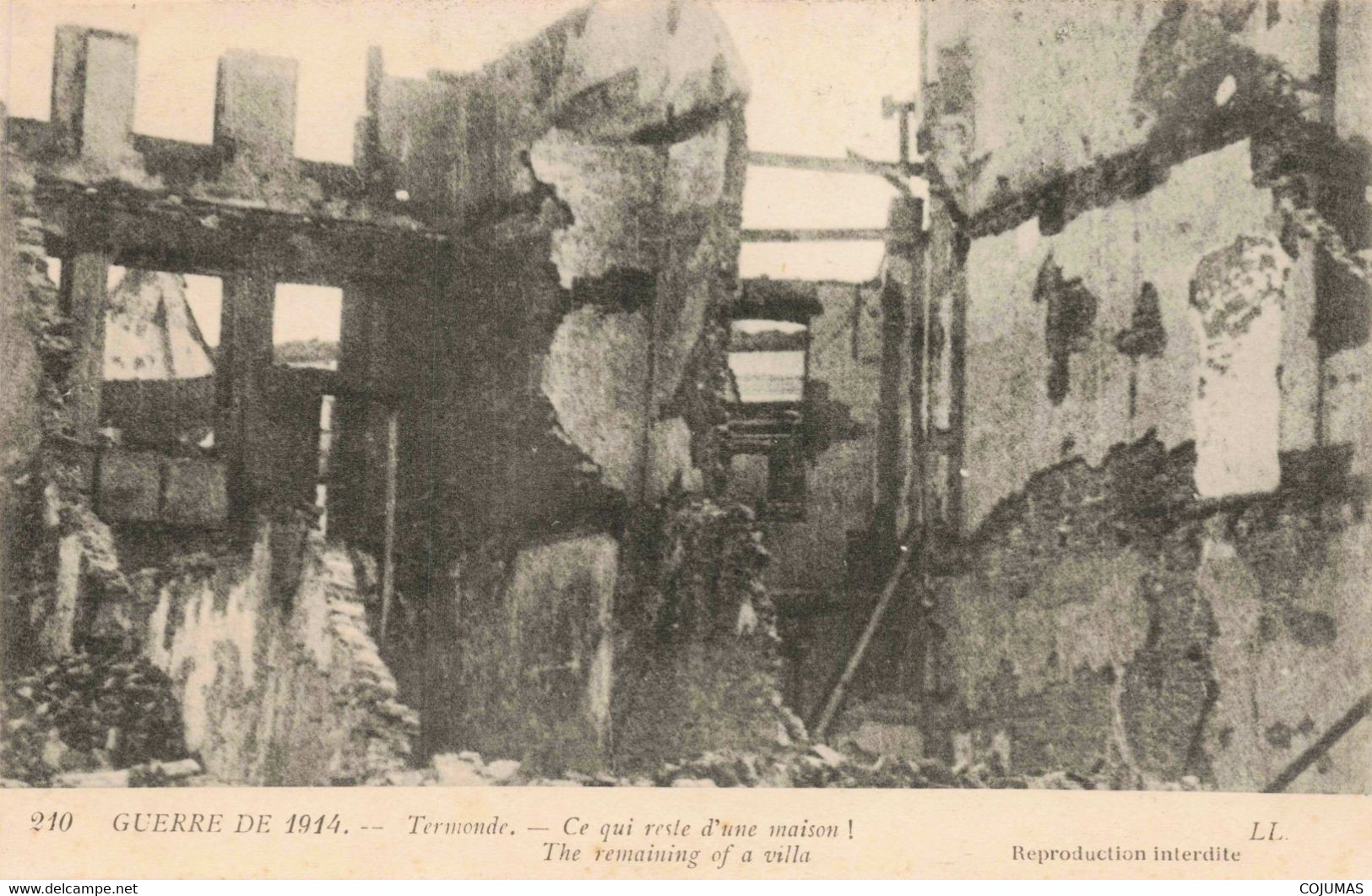 BELGIQUE - S11130 - Termonde - Ce Qui Reste D'une Maison - Guerre 1914 - L1 - Dendermonde