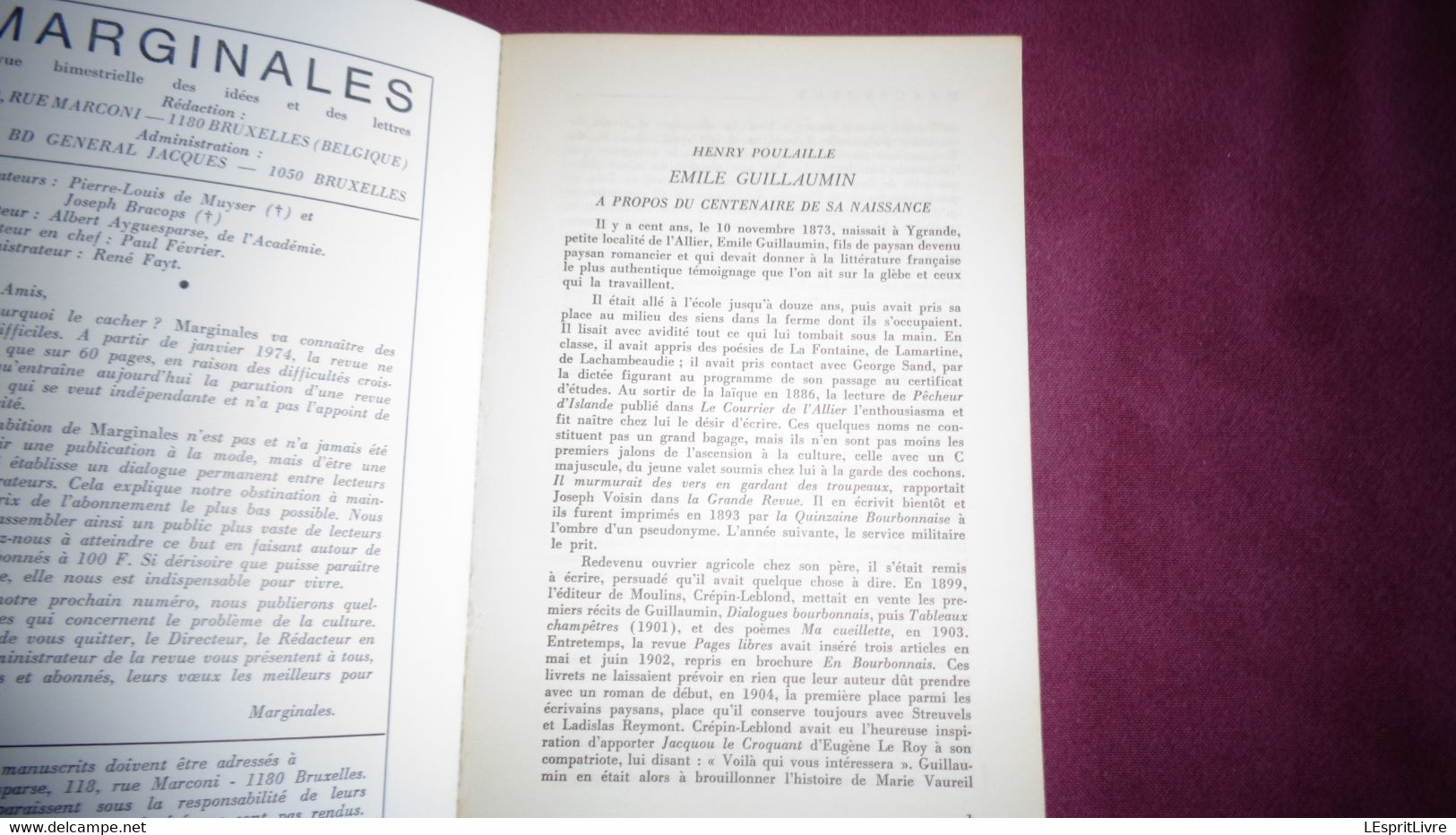 MARGINALES N° 157 158 Revue Des Idées Et Des Lettres Régionalisme Auteurs Belges Poèmes Poésie Textes Chronique - Belgische Autoren