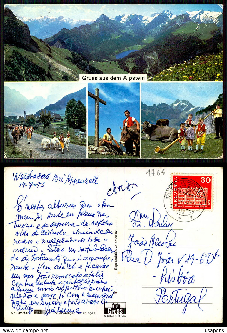 [ EC 01764 ] - SWITZERLAND - GRUSS AUS DEM ALPSTEIN - Stein