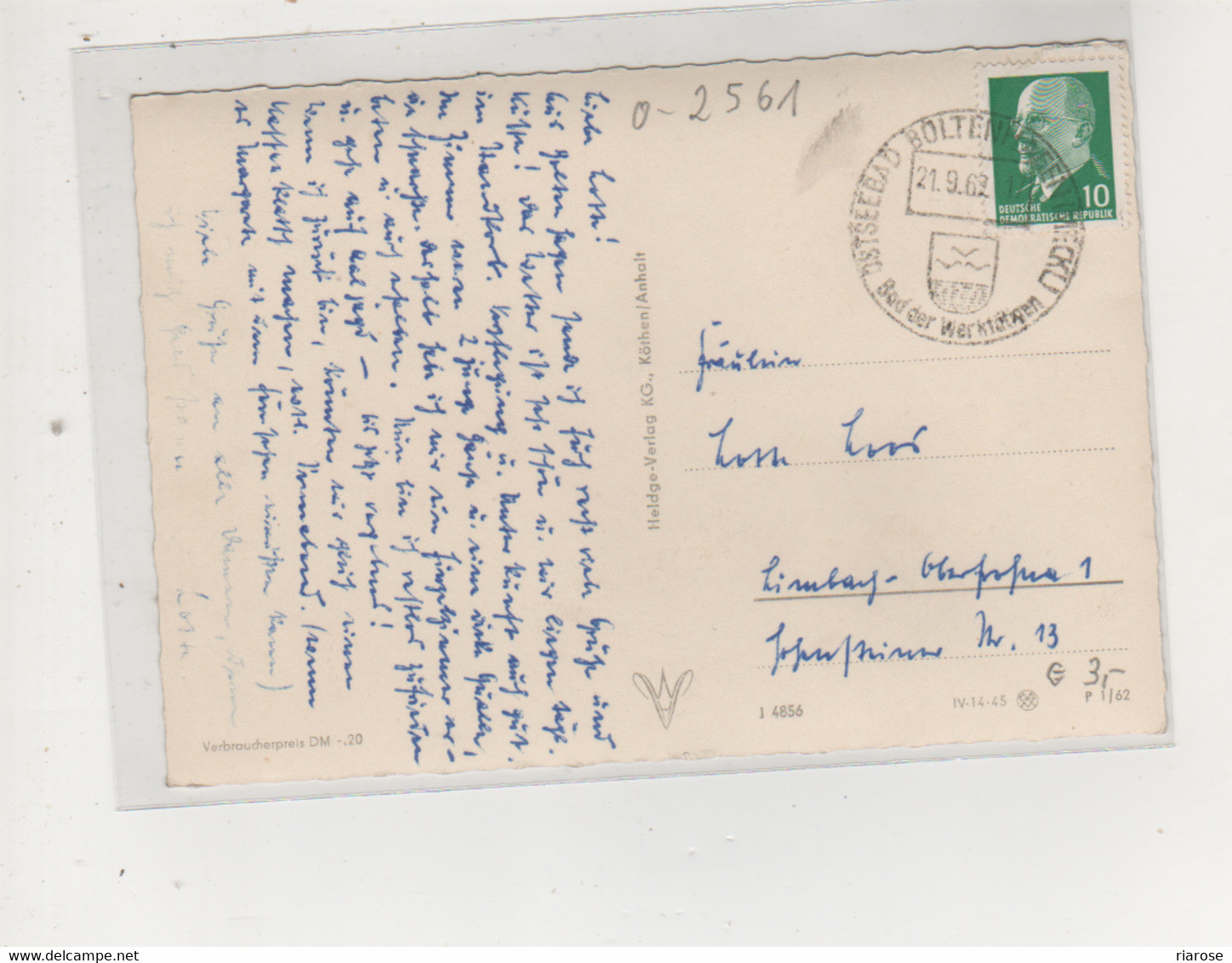 Antike Postkarte -   GRU? AUS BOLTENHAGEN DDR 1962 - Boltenhagen