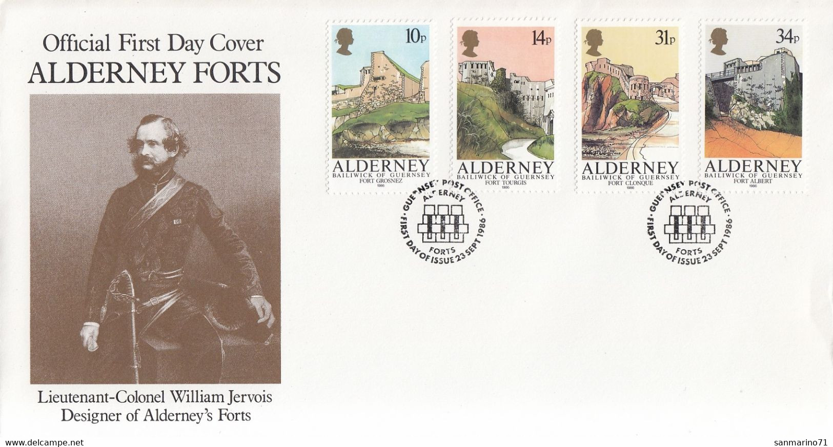 FDC ALDERNEY 28-31 - Châteaux