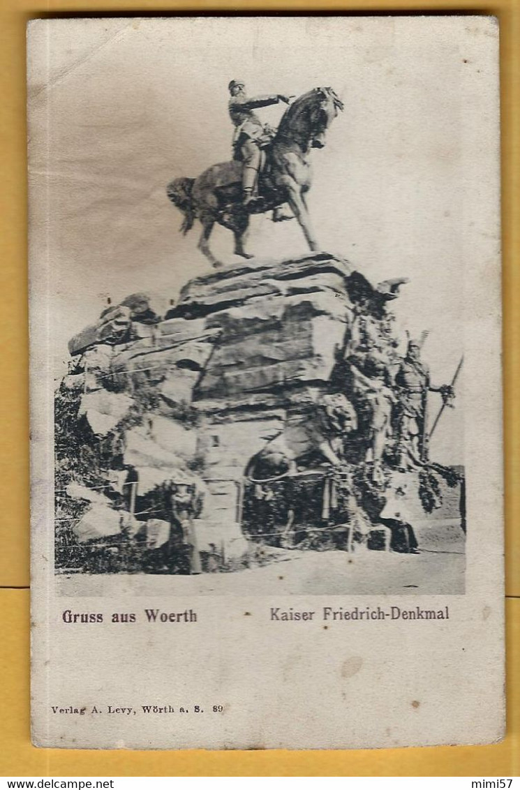 C.P.A. Gruss Am Woerth / Kaiser Friedrich Denkmal - Wörth