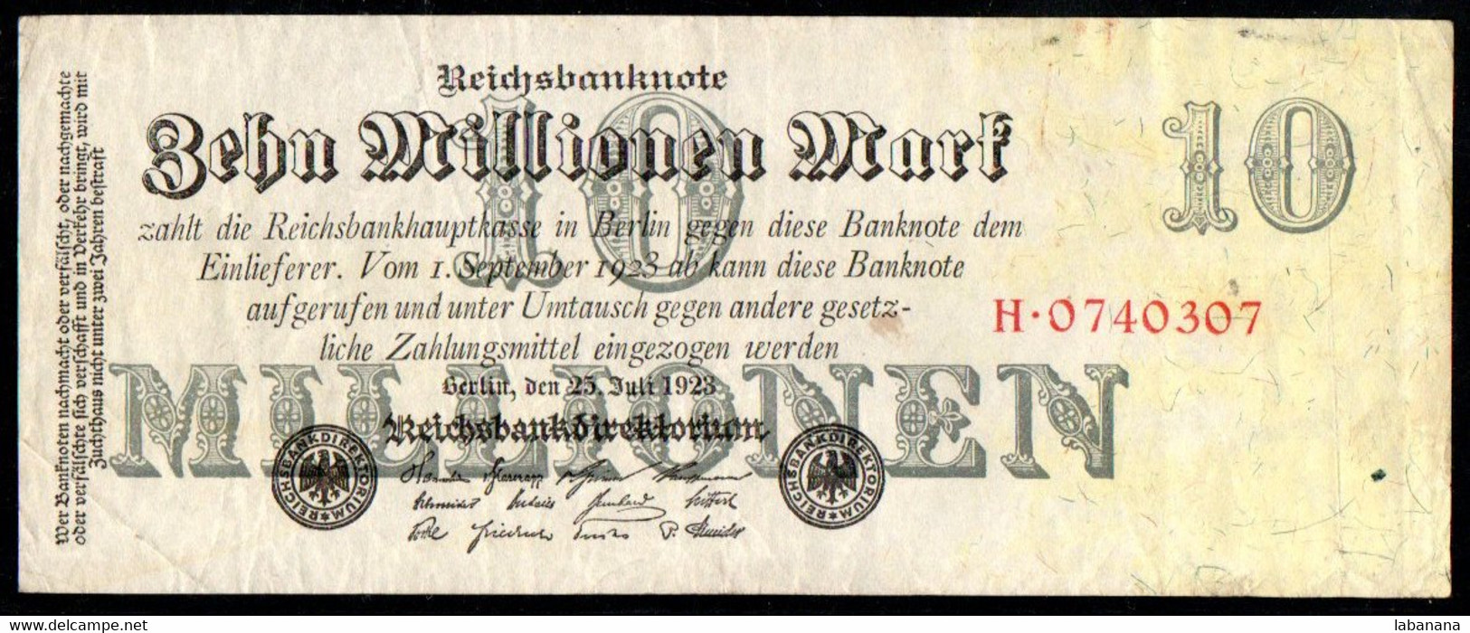 659-Allemagne 10m De Mark 1923 H074 - 10 Mio. Mark