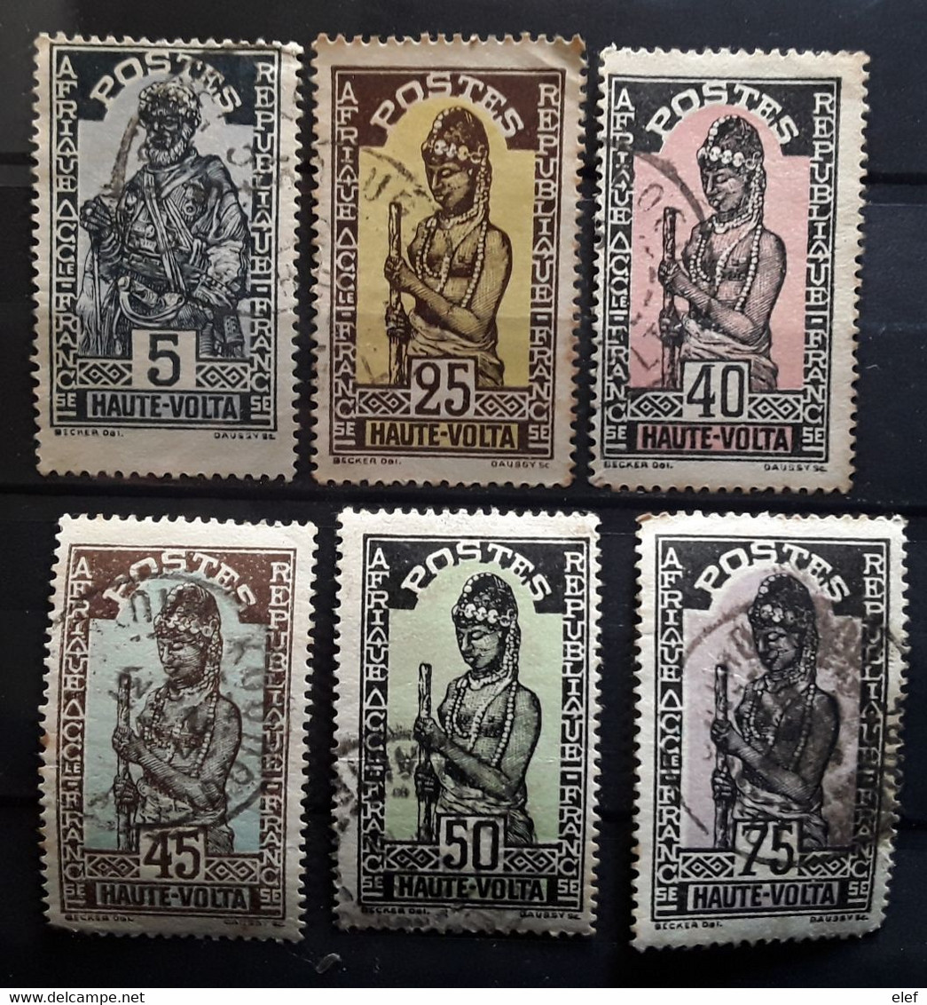 HAUTE VOLTA 1928 , 6 Timbres Yvert No 46,50,52,53,54,56 , Obl TB Cote 14 Euros - Used Stamps