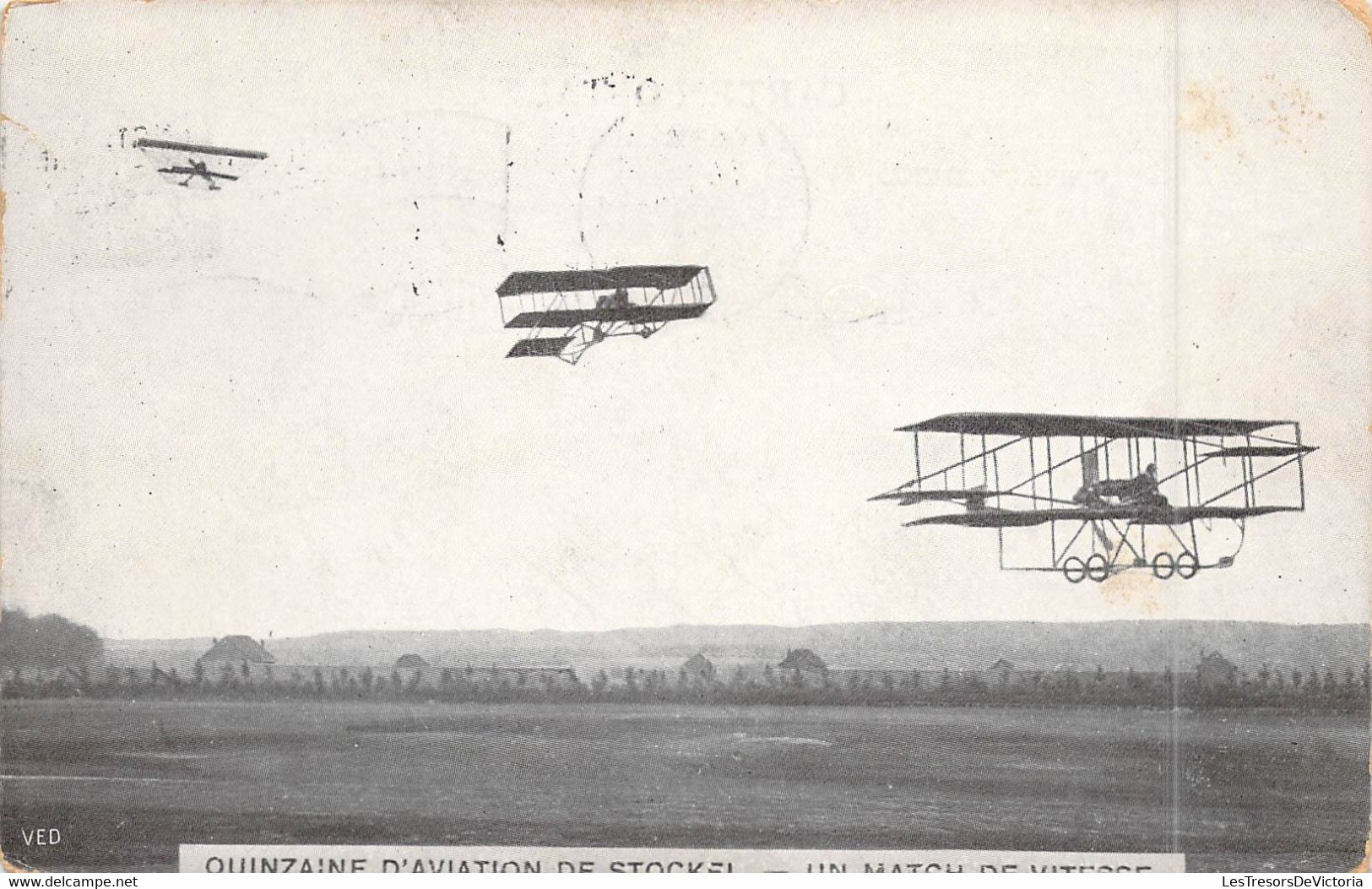 Aviateur - Aviation - Quinzaine D'aviation De Stockel - Match De Vitesse - Carte Postale Ancienne - Airmen, Fliers