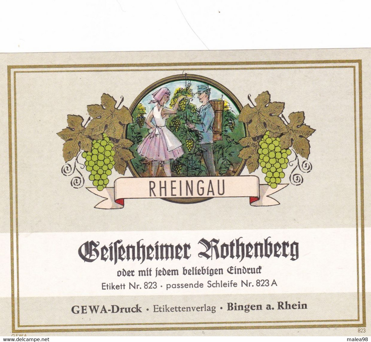 3  ETIQUETTES  Neuves DES VINS DU RHIN  ANNEES 80/85 ,,,THEME    Vendanges  Tbe - Autres & Non Classés