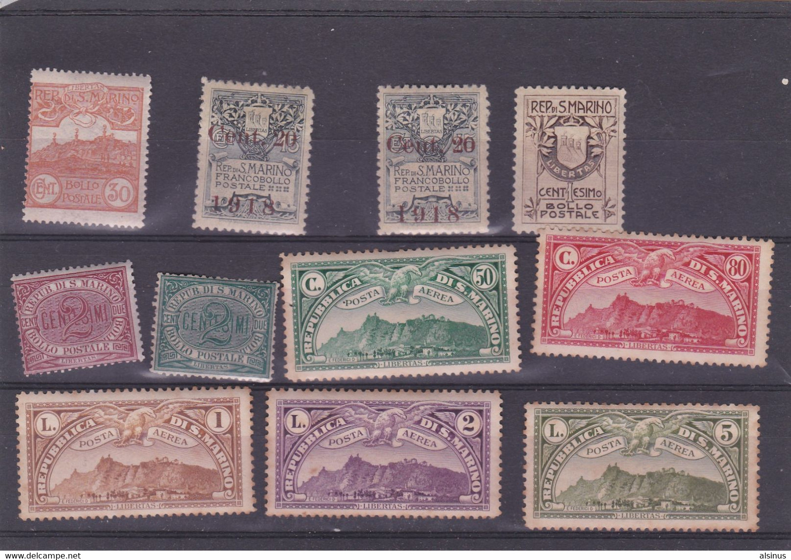 REPUBLICA DE S. MARINO - LOT DE 11 TIMBRES NEUFS - Collezioni & Lotti