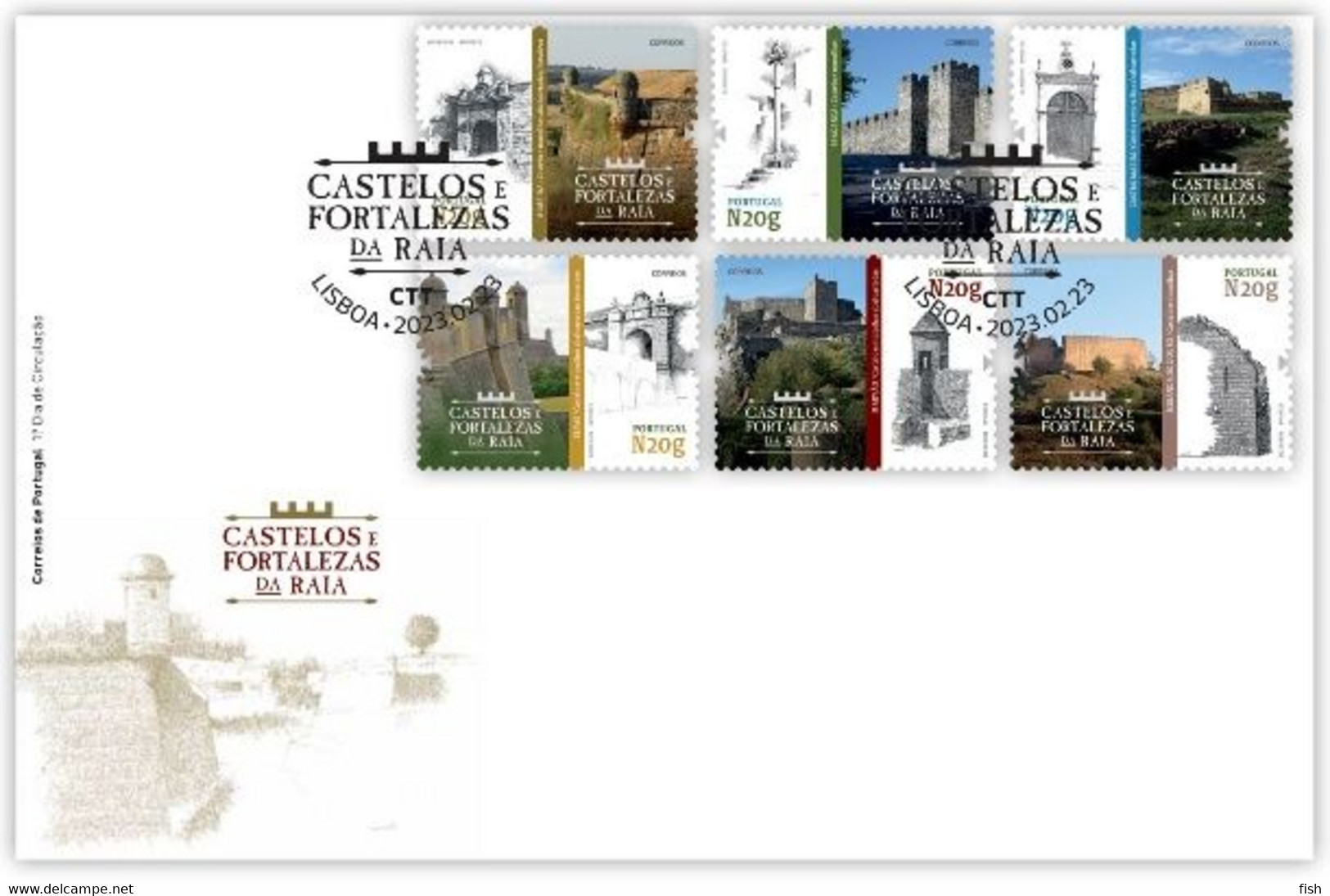 Portugal & FDC Castles And Fortresses Of Raia 2023 (7772) - Châteaux