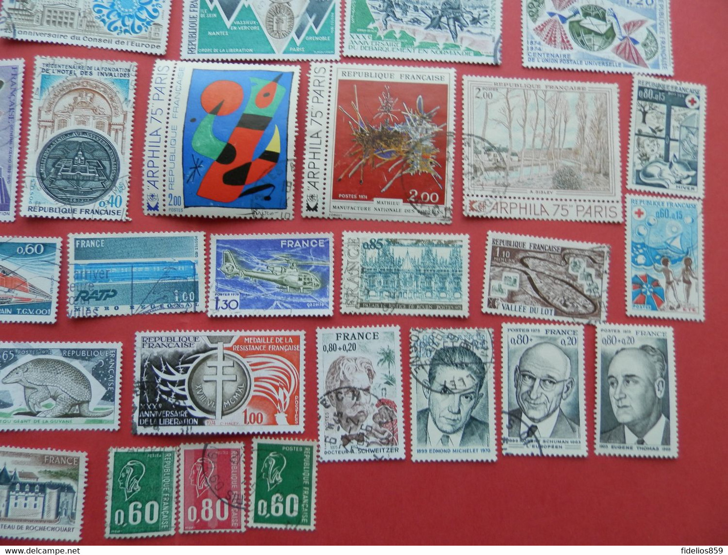 FRANCE OBLITERES : ANNEE COMPLETE 1974 SOIT 47 TIMBRES POSTE DIFFERENTS 1ER CHOIX - 1970-1979