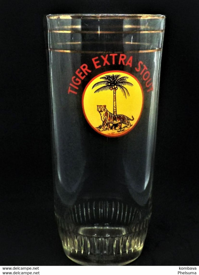 Rare - De La REUNION - Ancien Verre De Bière TIGER EXTRA SCOUT (Singapour)  60's  (obj Div Verre Tiger) - Soda