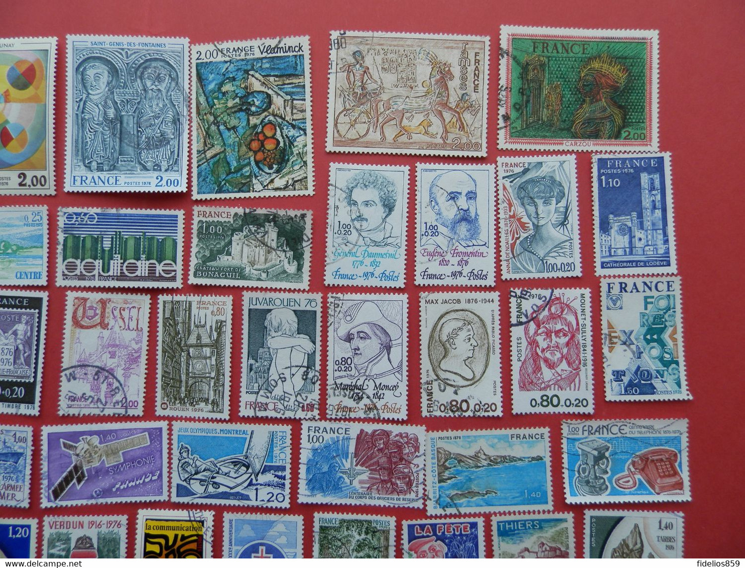 FRANCE OBLITERES : ANNEE COMPLETE 1976 SOIT 51 TIMBRES POSTE DIFFERENTS 1ER CHOIX - 1970-1979