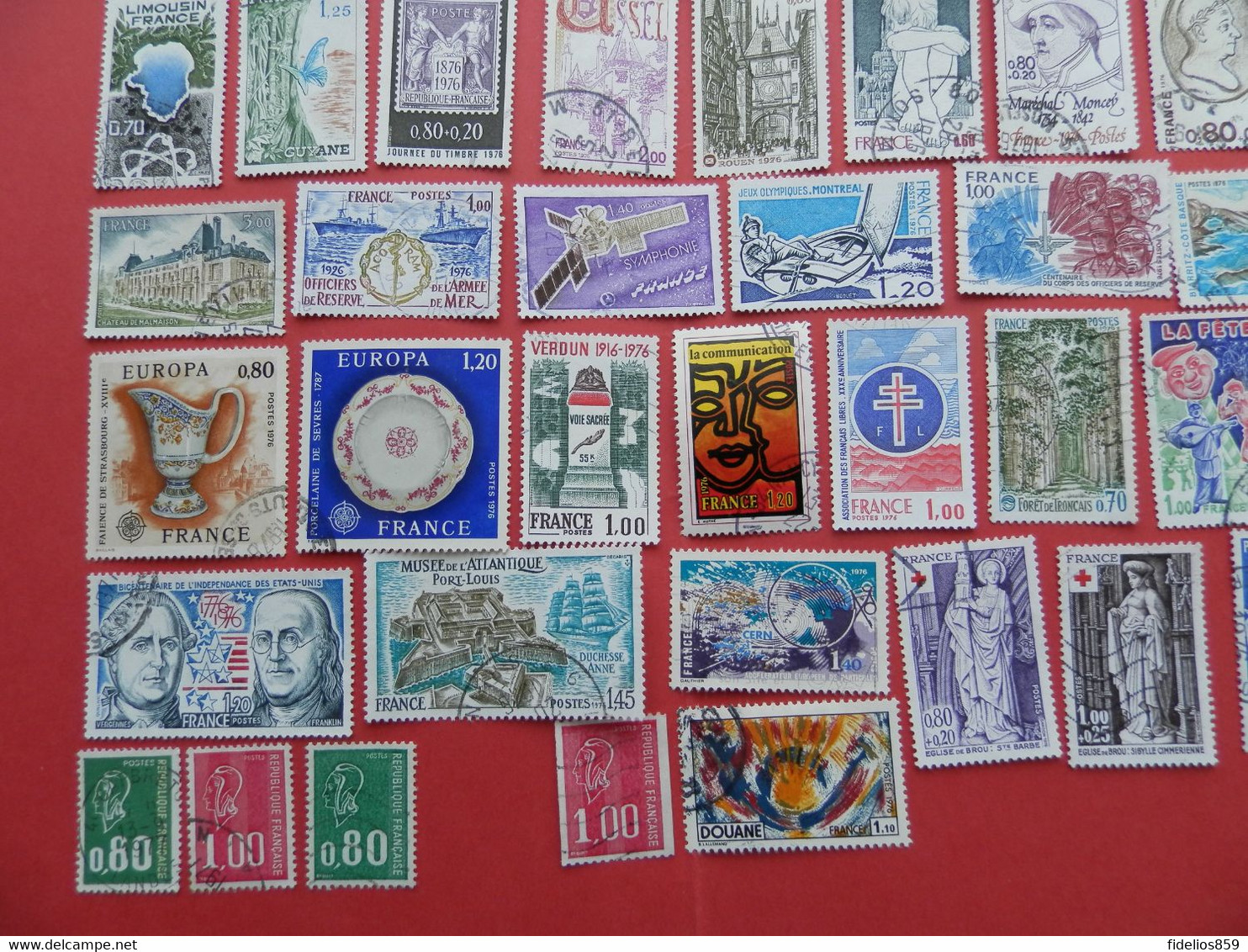 FRANCE OBLITERES : ANNEE COMPLETE 1976 SOIT 51 TIMBRES POSTE DIFFERENTS 1ER CHOIX - 1970-1979