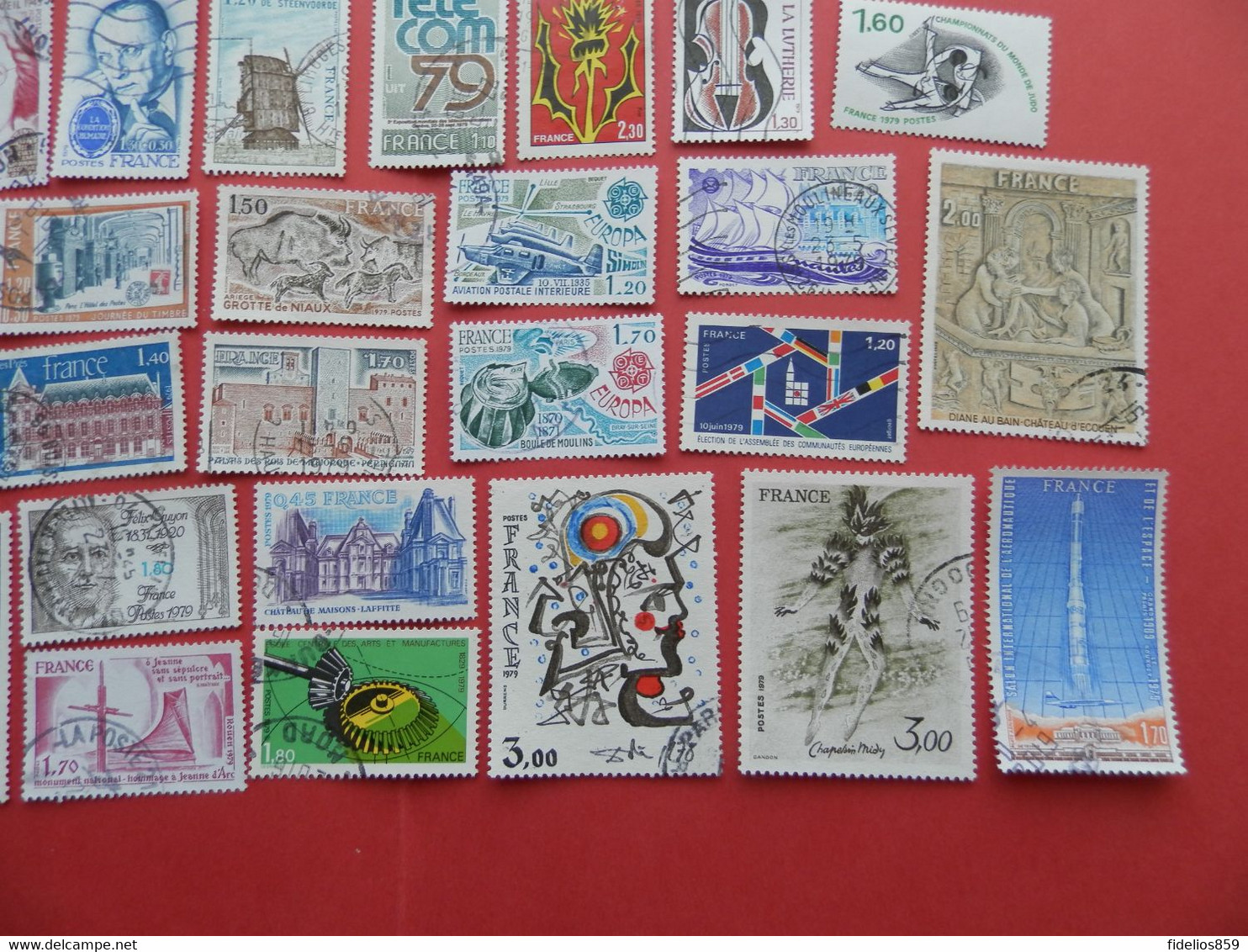 FRANCE OBLITERES : ANNEE COMPLETE 1979 SOIT 56 TIMBRES POSTE DIFFERENTS 1ER CHOIX - 1970-1979