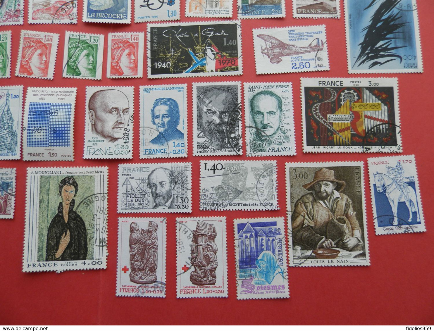 FRANCE OBLITERES : ANNEE COMPLETE 1980 SOIT 45 TIMBRES POSTE DIFFERENTS 1ER CHOIX - 1980-1989