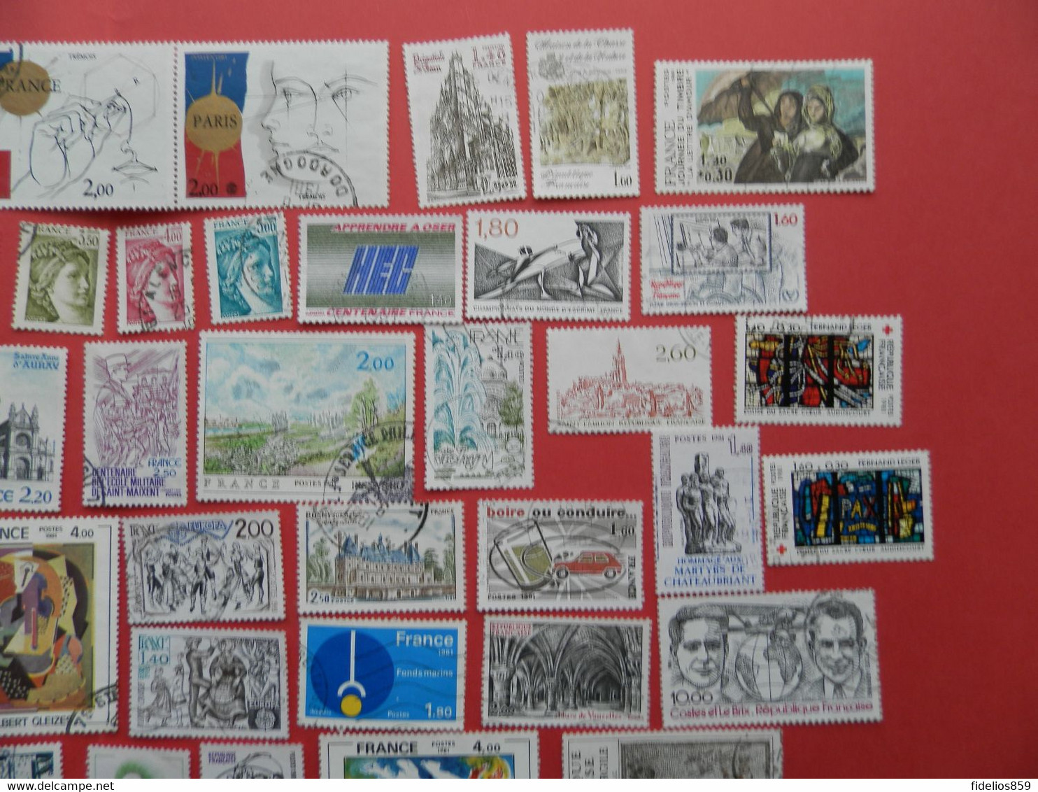 FRANCE OBLITERES : ANNEE COMPLETE 1981 SOIT 60 TIMBRES POSTE DIFFERENTS 1ER CHOIX - 1980-1989