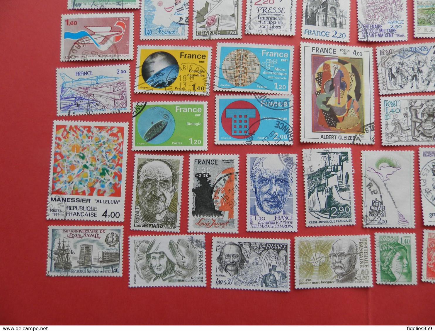 FRANCE OBLITERES : ANNEE COMPLETE 1981 SOIT 60 TIMBRES POSTE DIFFERENTS 1ER CHOIX - 1980-1989