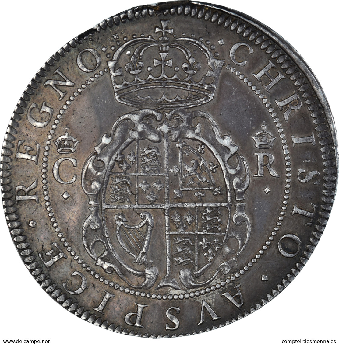 Royaume D'Angleterre, Charles I, Crown, 1631-1632, Londres, Argent, TTB+ - J. 1 Crown