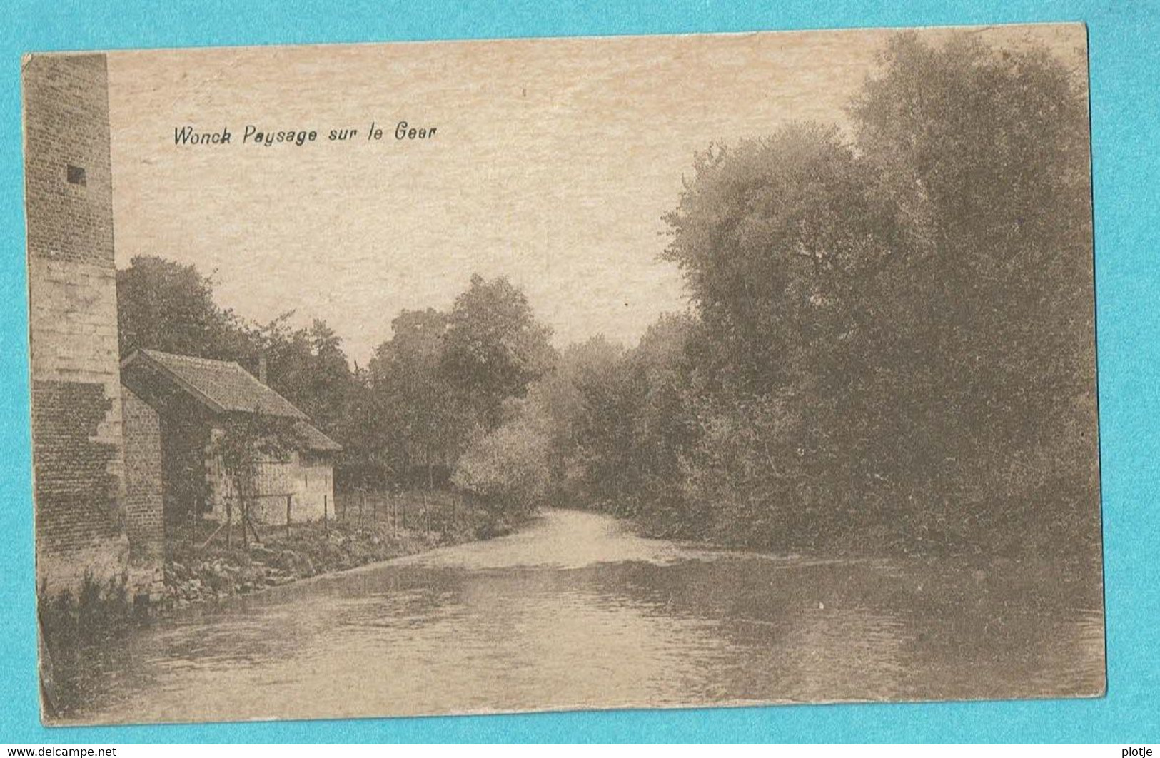 * Wonck - Bassenge (Liège - La Wallonie) * (Edit Henri Kaquet Montegnée) Paysage Sur Le Geer, Canal, Quai, TOP, Rare - Bassenge