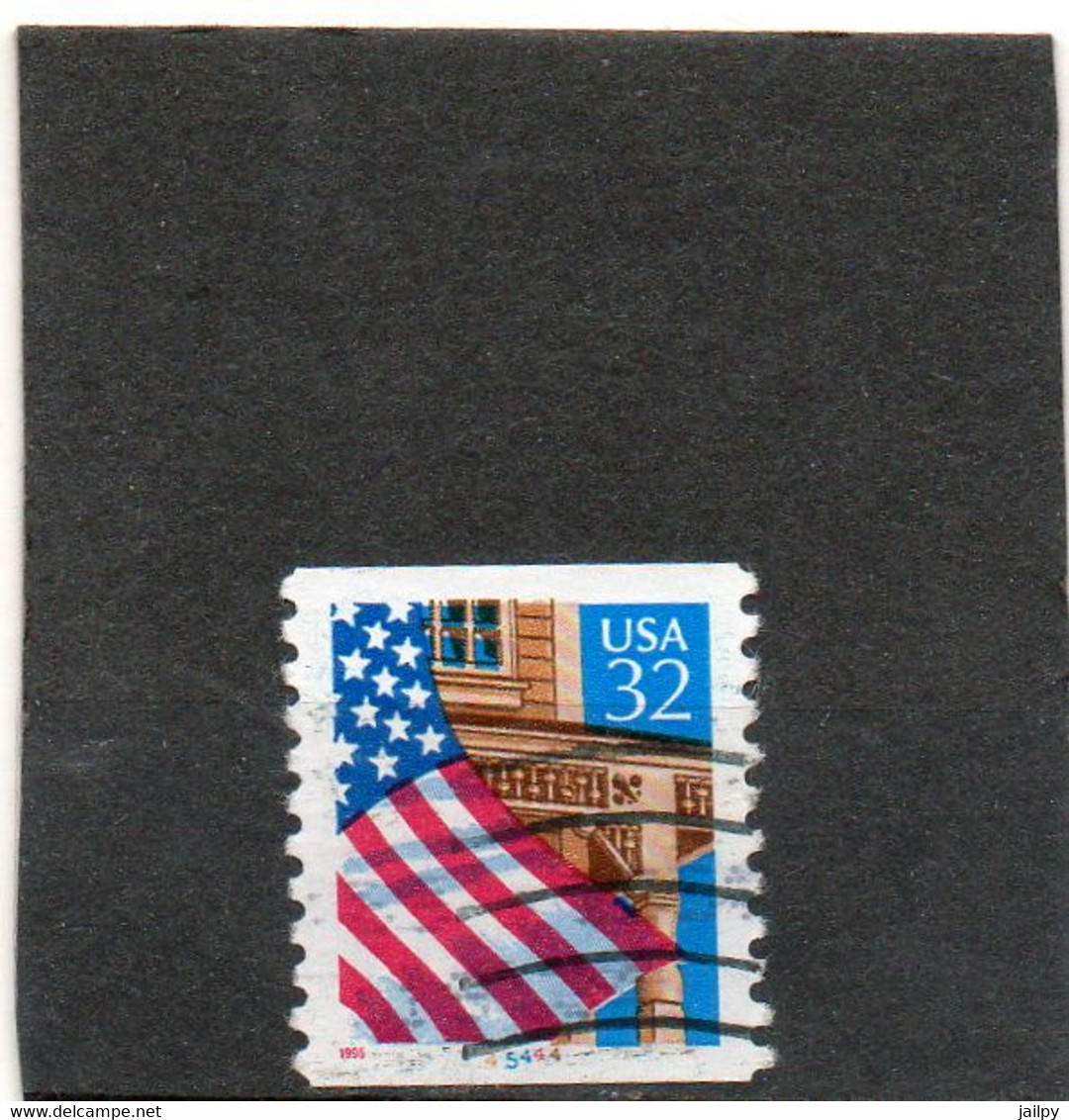 ETATS-UNIS       32 C   Roulette  Encre Rouge    1995    Y&T : 2338  N° 45444  Oblitéré - Coils & Coil Singles